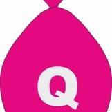 Balónek písmeno Q růžové